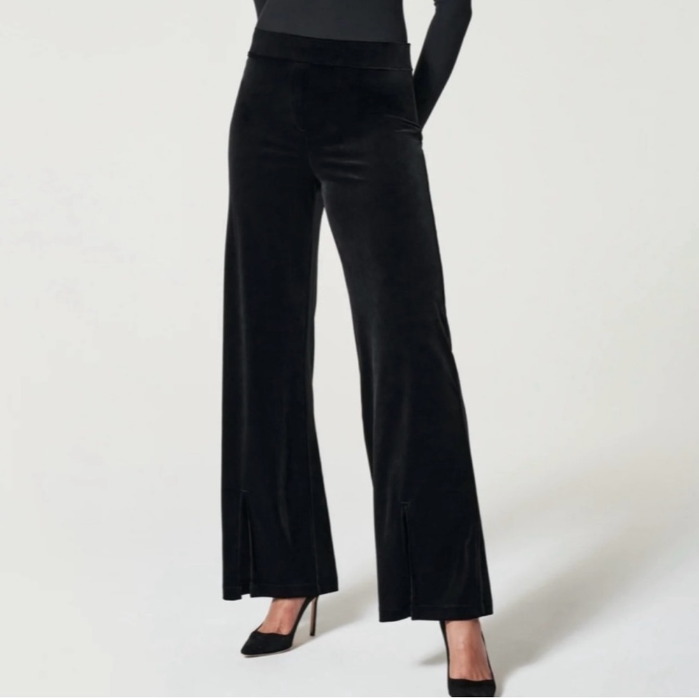 SPANX Velvet Front Slit Pants
